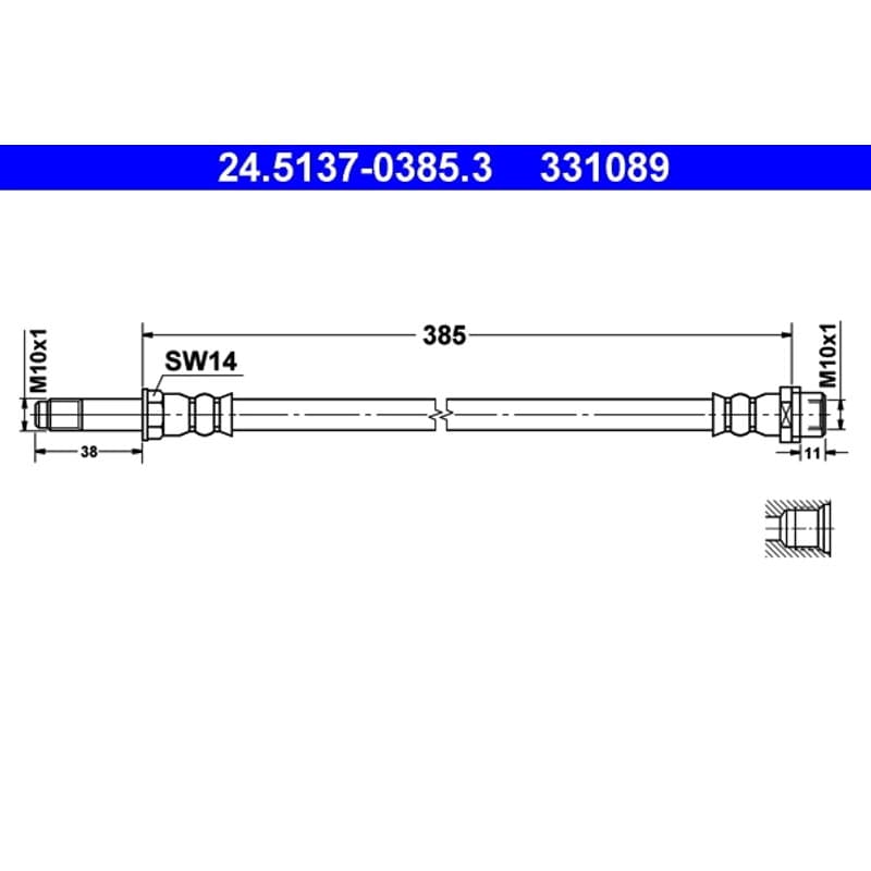 ATE stabdžių žarnelė 24.5137-0385.3