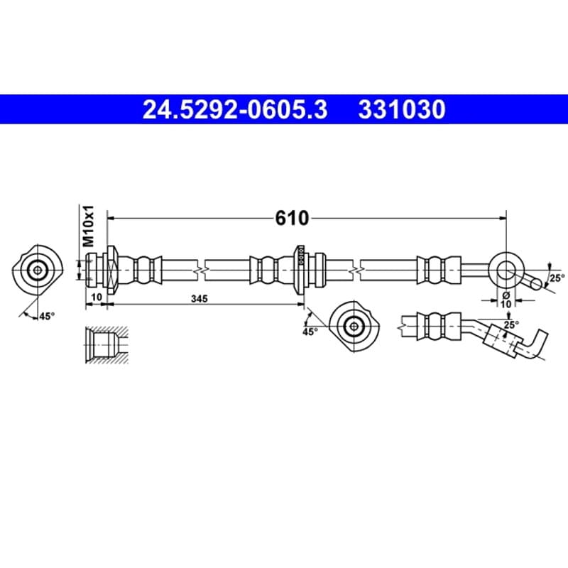 ATE stabdžių žarnelė 24.5292-0605.3