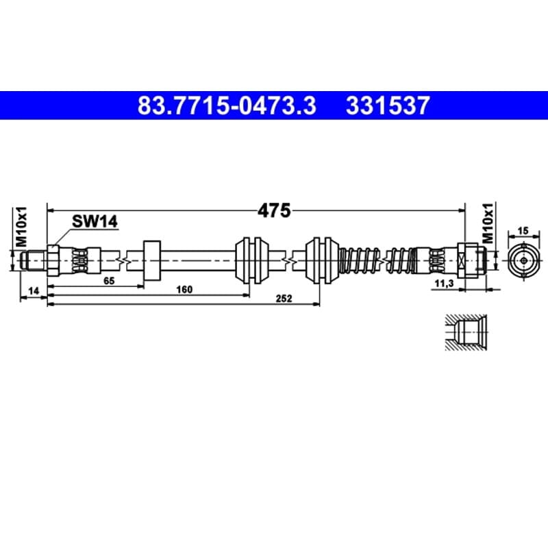 ATE stabdžių žarnelė 83.7715-0473.3