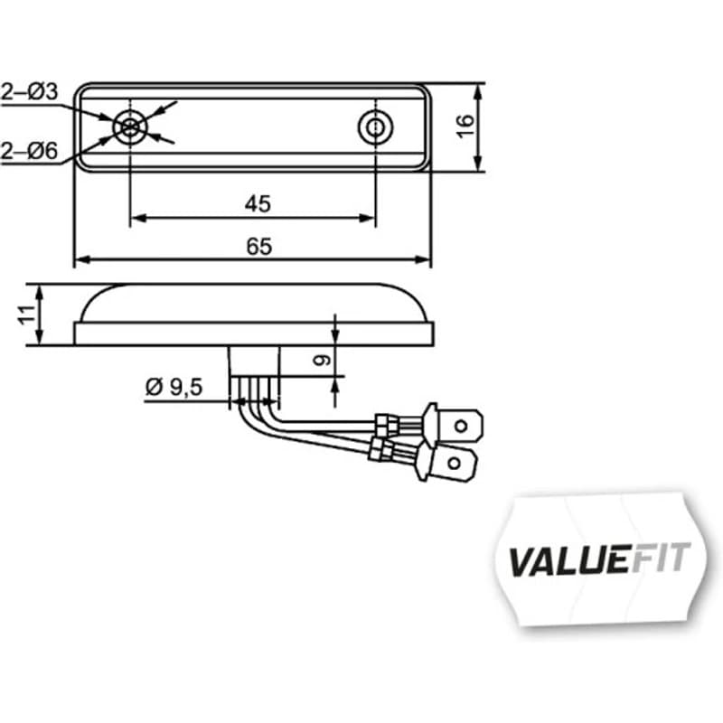 HELLA 2TM 357 010-111 galinis žibintas