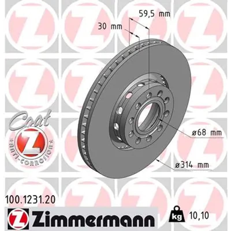 ZIMMERMANN stabdžių diskas 100-1231-20