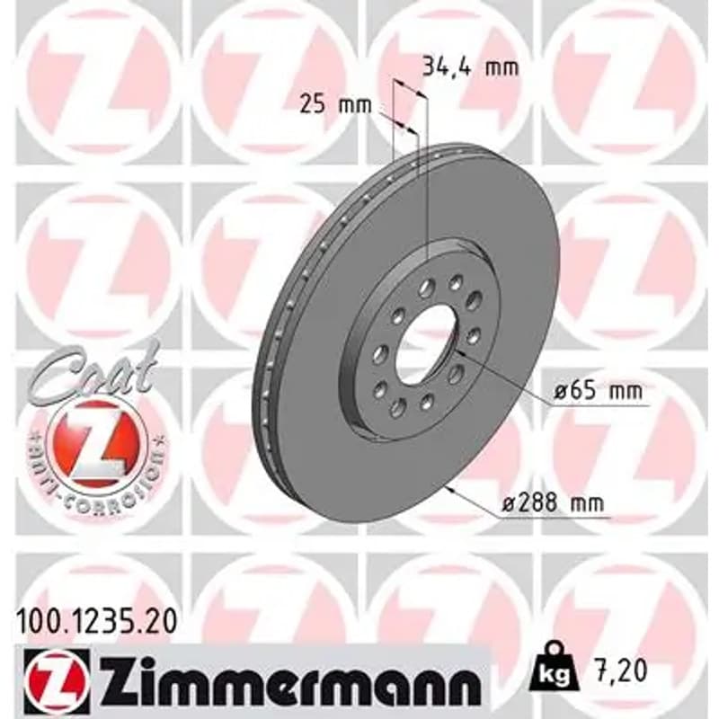 ZIMMERMANN stabdžių diskas 100-1235-20