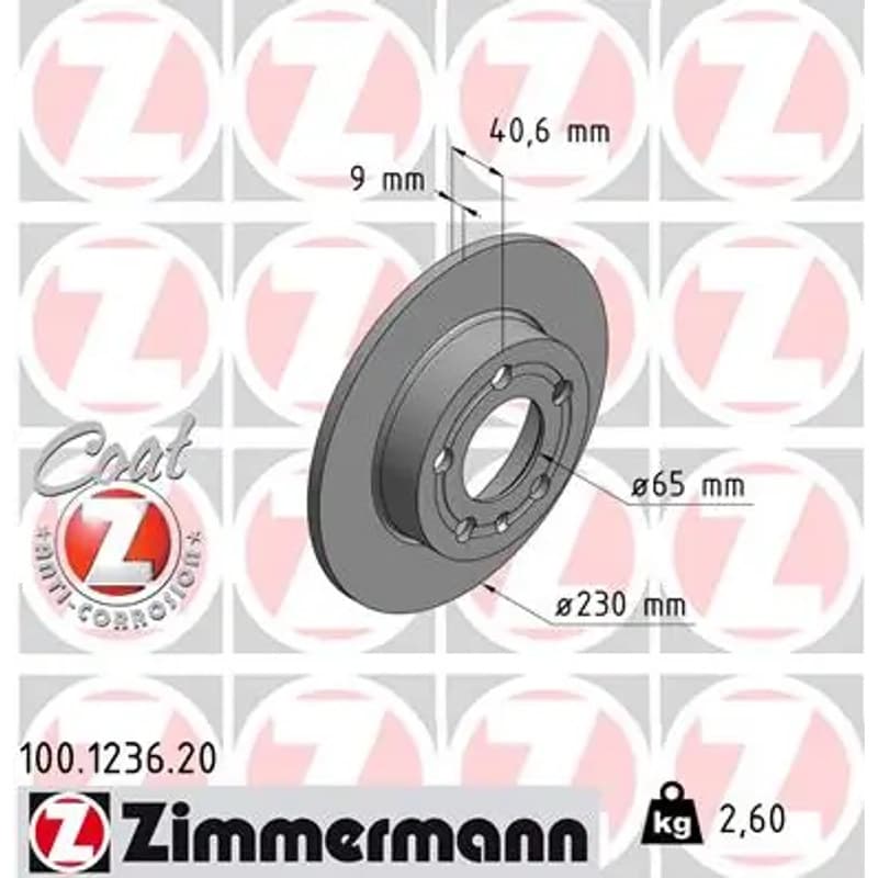 ZIMMERMANN stabdžių diskas 100-1236-20