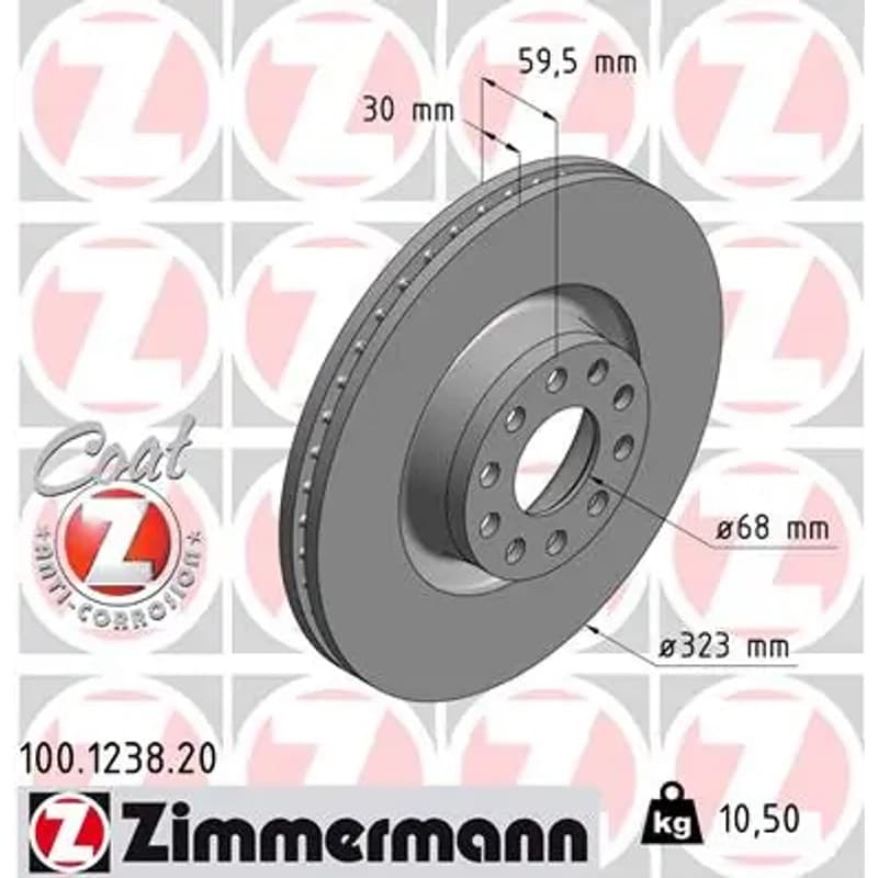 ZIMMERMANN stabdžių diskas 100-1238-20
