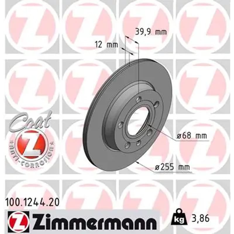 ZIMMERMANN stabdžių diskas 100-1244-20