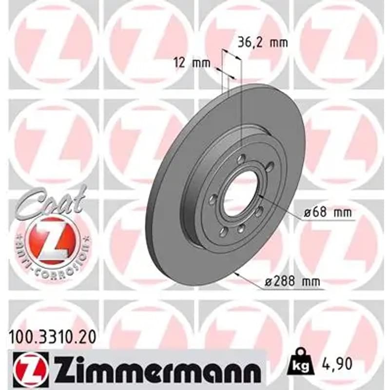 ZIMMERMANN stabdžių diskas 100-3310-20