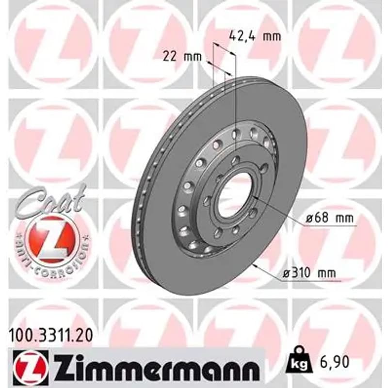 ZIMMERMANN stabdžių diskas 100-3311-20