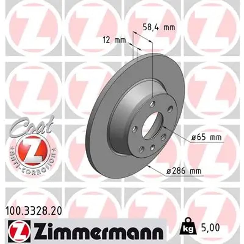 ZIMMERMANN stabdžių diskas 100-3328-20