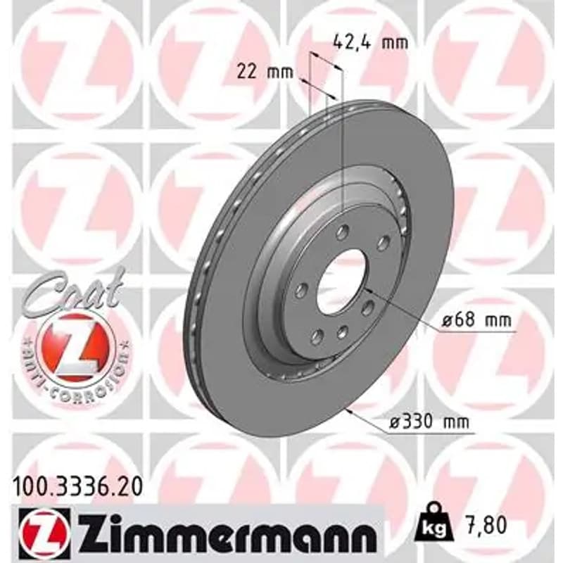 ZIMMERMANN stabdžių diskas 100-3336-20