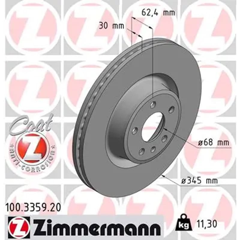 ZIMMERMANN stabdžių diskas 100-3359-20