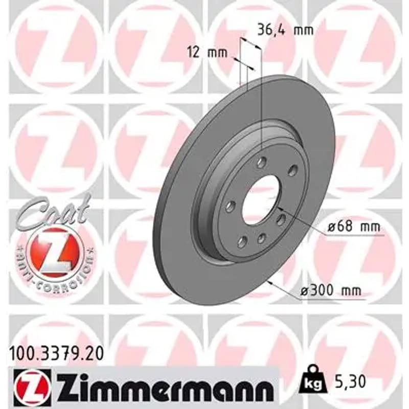 ZIMMERMANN stabdžių diskas 100-3379-20
