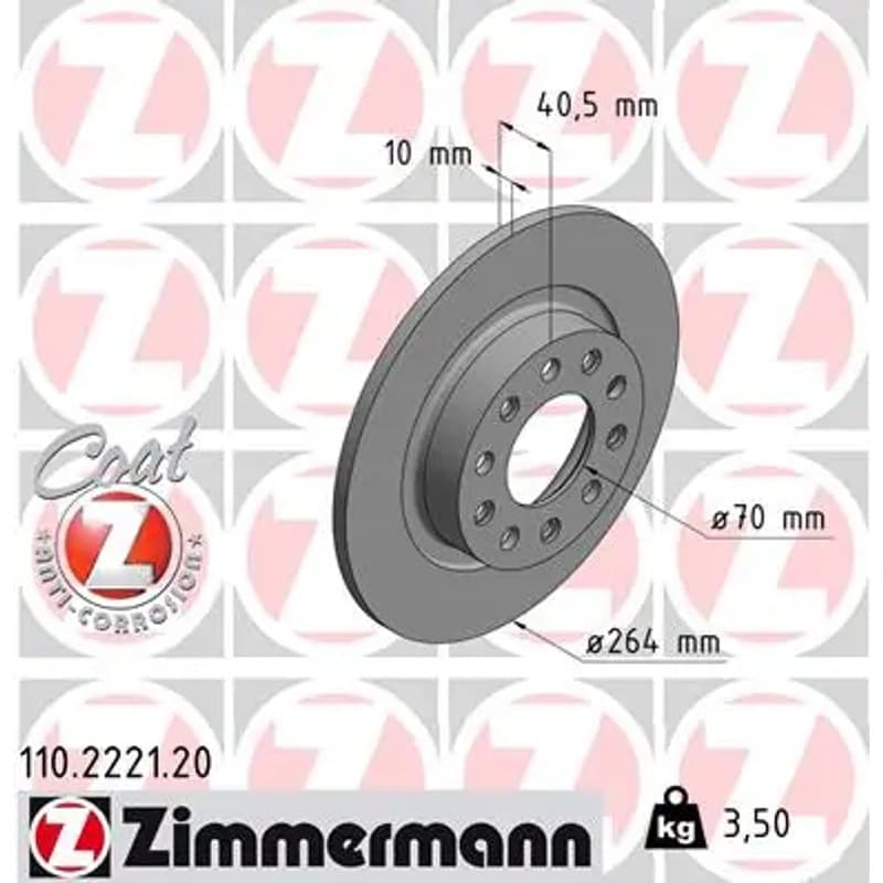 ZIMMERMANN stabdžių diskas 110-2221-20