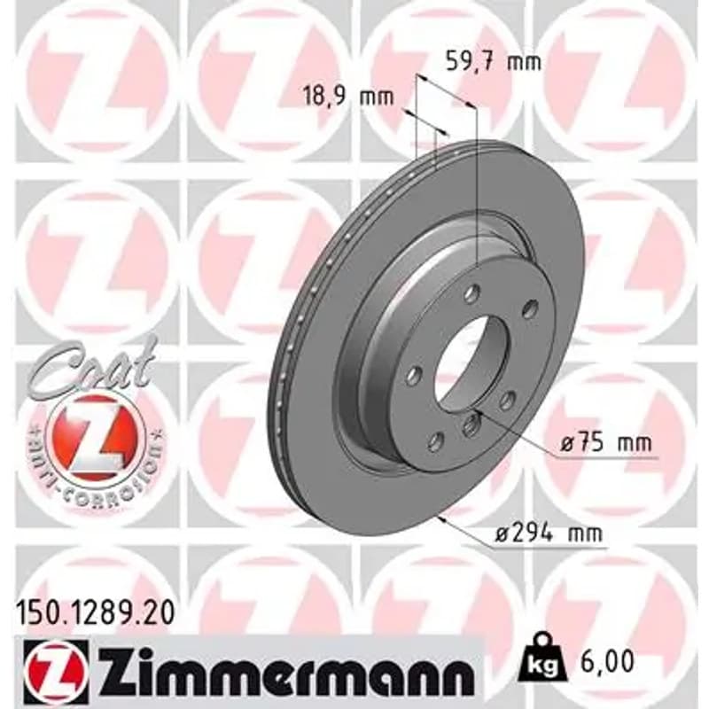 ZIMMERMANN stabdžių diskas 150-1289-20