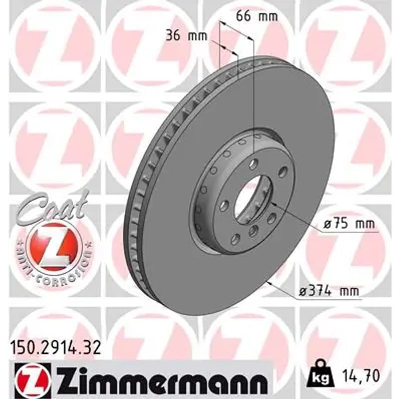 ZIMMERMANN stabdžių diskas 150-2914-32