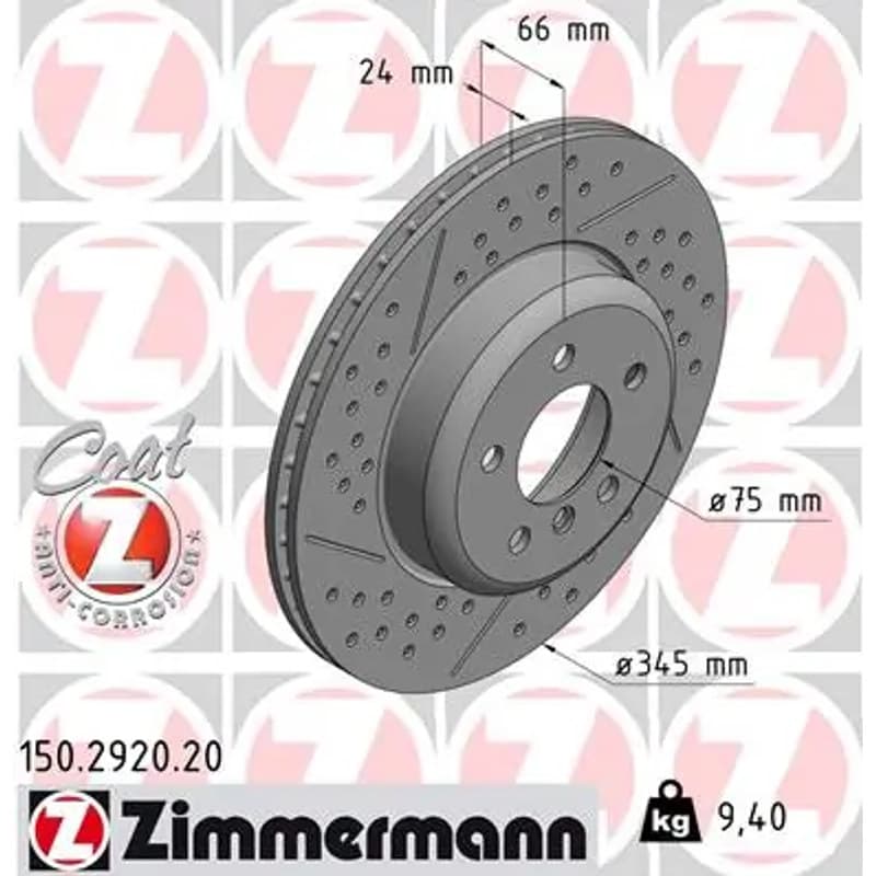 ZIMMERMANN stabdžių diskas 150-2920-20