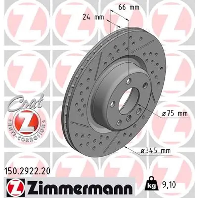 ZIMMERMANN stabdžių diskas 150-2922-20