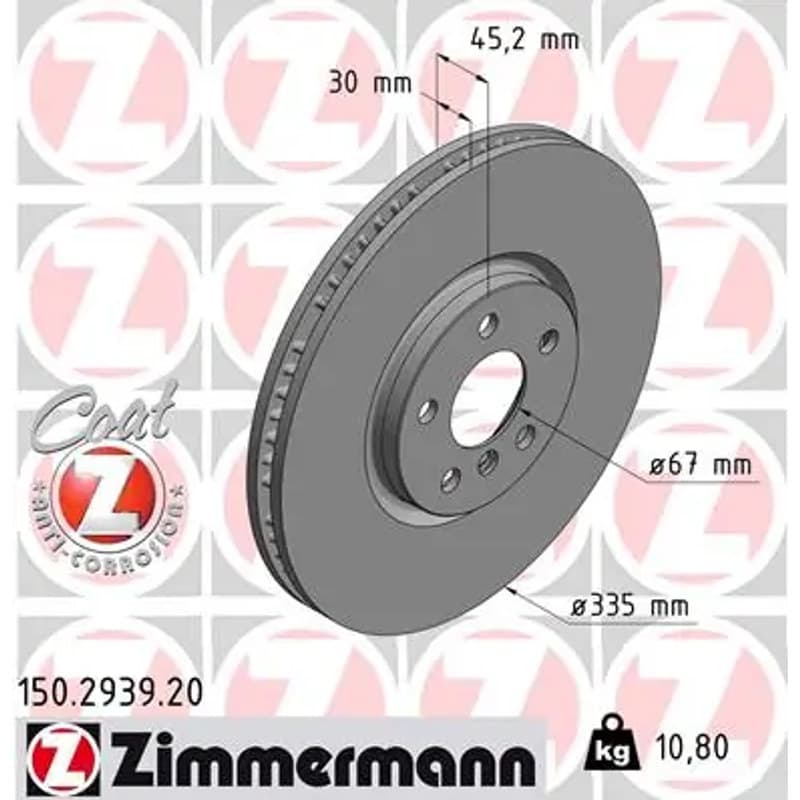 ZIMMERMANN stabdžių diskas 150-2939-20