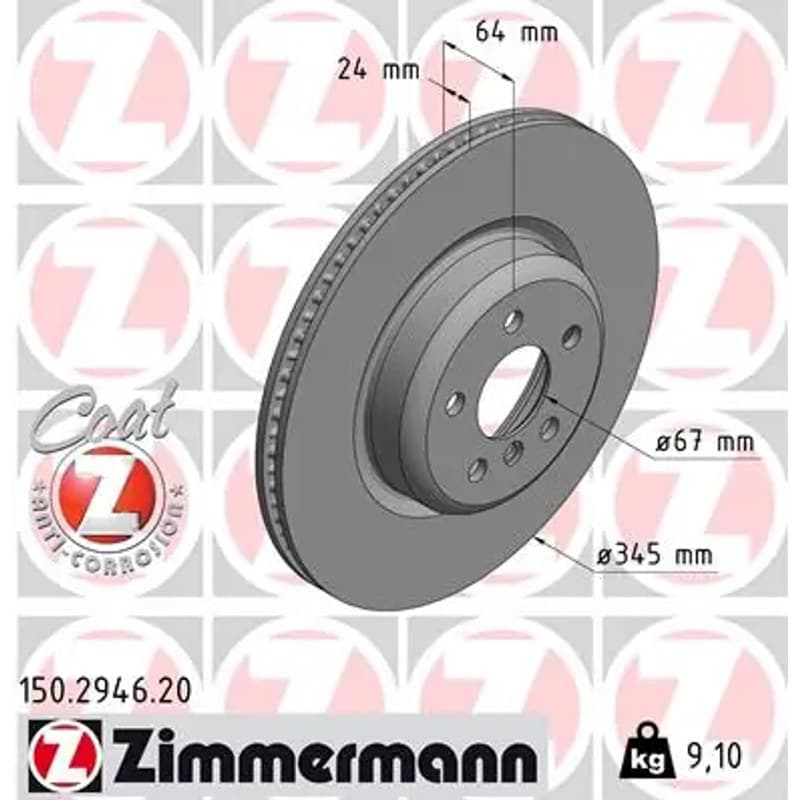 ZIMMERMANN stabdžių diskas 150-2946-20