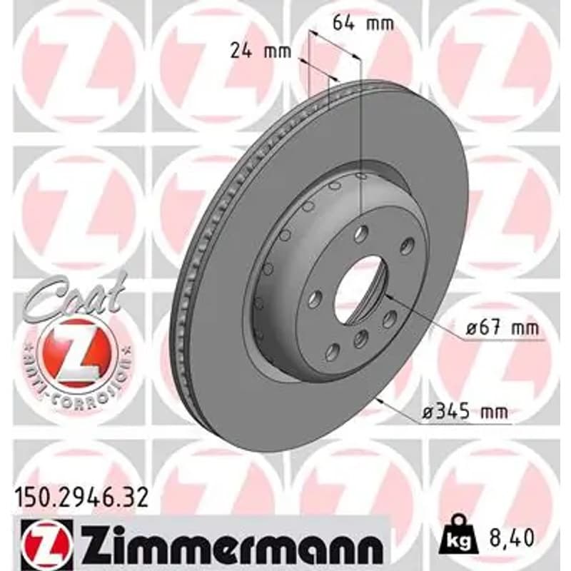 ZIMMERMANN stabdžių diskas 150-2946-32