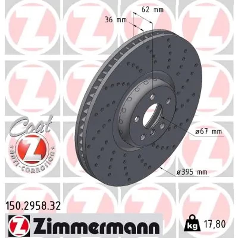 ZIMMERMANN stabdžių diskas 150-2958-32