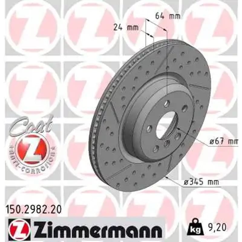 ZIMMERMANN stabdžių diskas 150-2982-20