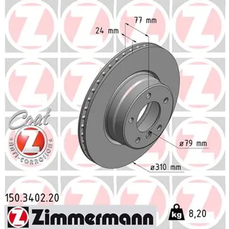 ZIMMERMANN stabdžių diskas 150-3402-20