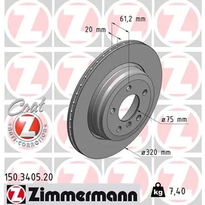 ZIMMERMANN stabdžių diskas 150-3405-20