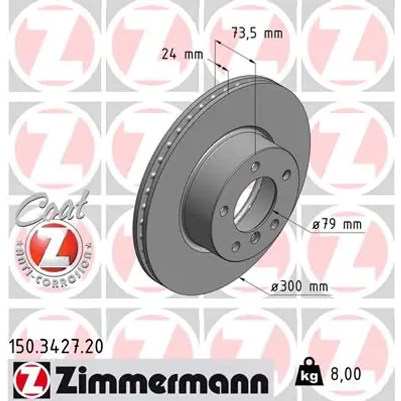 ZIMMERMANN stabdžių diskas 150-3427-20