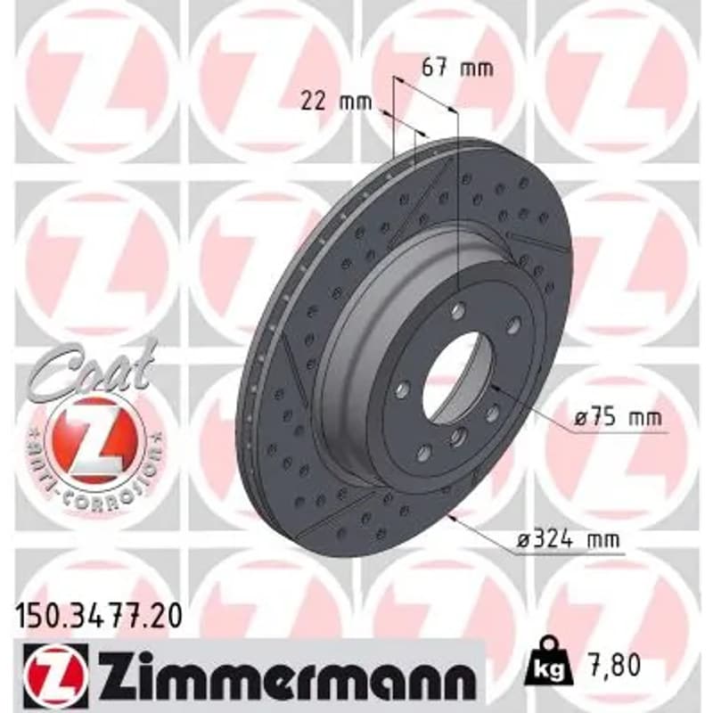 ZIMMERMANN stabdžių diskas 150-3477-20