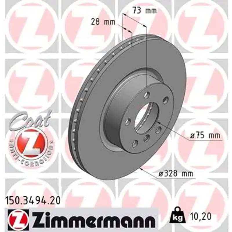 ZIMMERMANN stabdžių diskas 150-3494-20