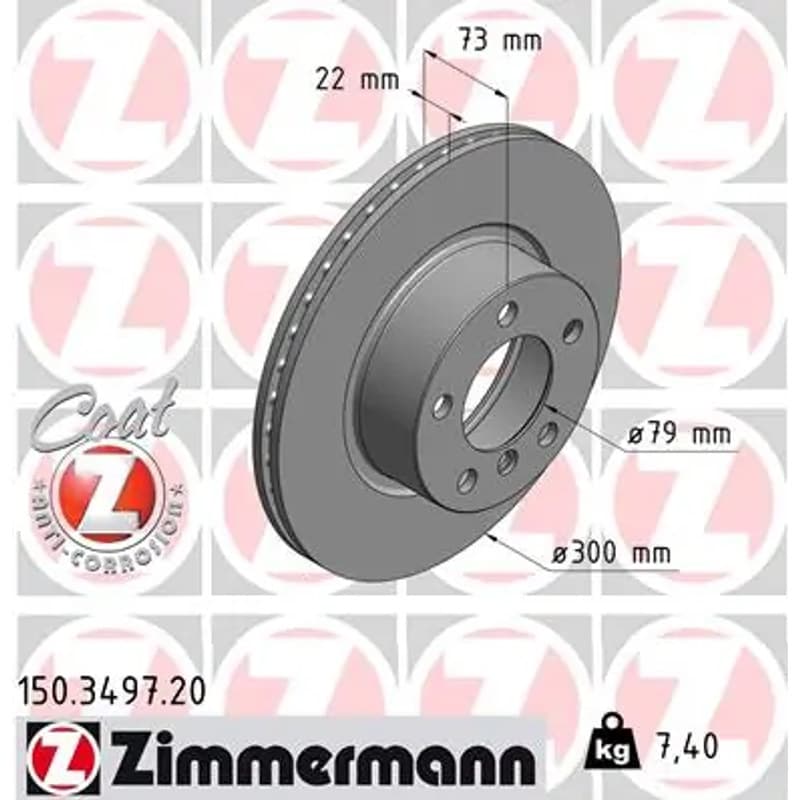 ZIMMERMANN stabdžių diskas 150-3497-20