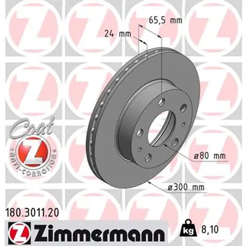 ZIMMERMANN stabdžių diskas 180-3011-20