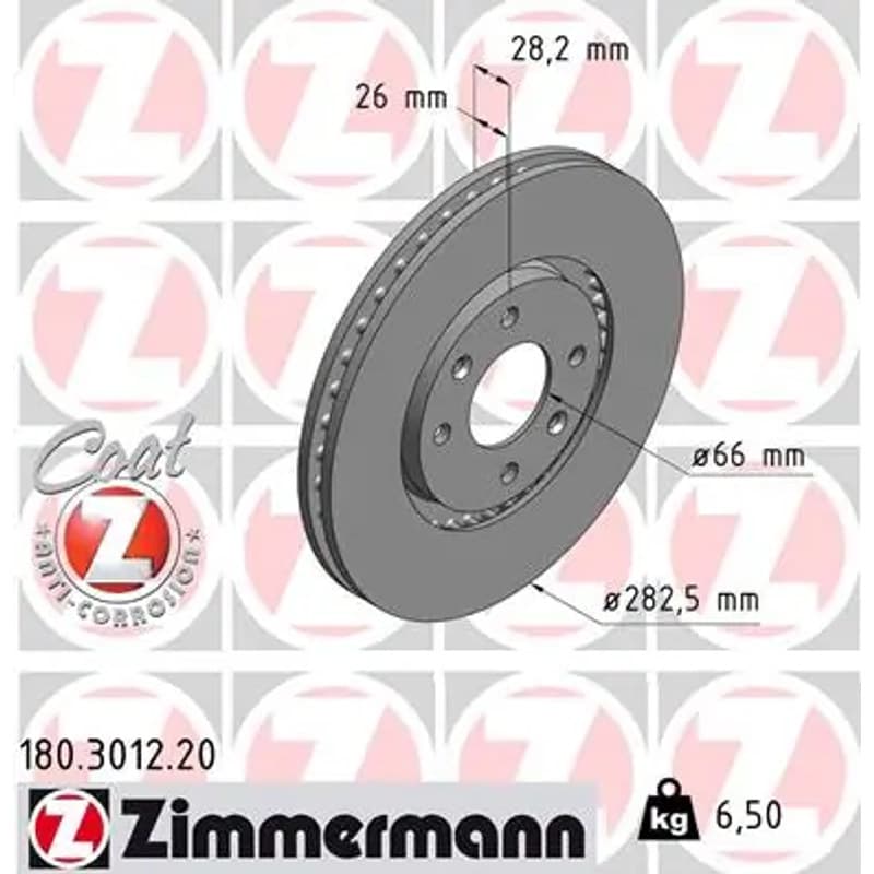ZIMMERMANN stabdžių diskas 180-3012-20