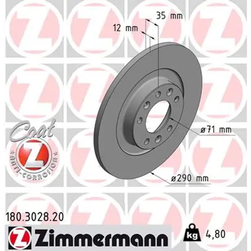 ZIMMERMANN stabdžių diskas 180-3028-20