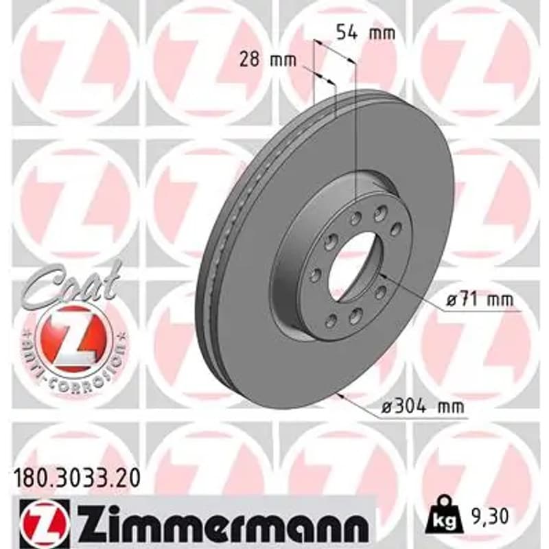 ZIMMERMANN stabdžių diskas 180-3033-20
