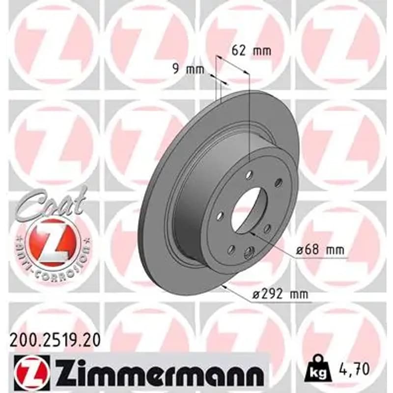 ZIMMERMANN stabdžių diskas 200-2519-20