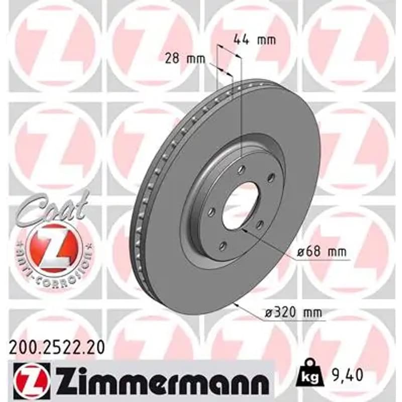 ZIMMERMANN stabdžių diskas 200-2522-20