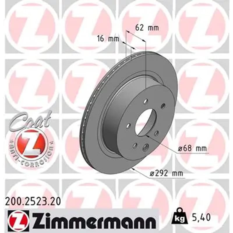 ZIMMERMANN stabdžių diskas 200-2523-20