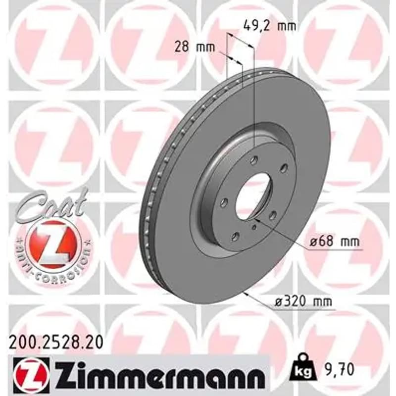 ZIMMERMANN stabdžių diskas 200-2528-20
