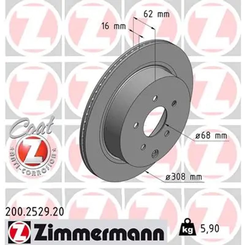 ZIMMERMANN stabdžių diskas 200-2529-20