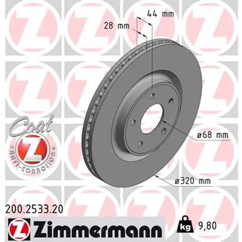 ZIMMERMANN stabdžių diskas 200-2533-20