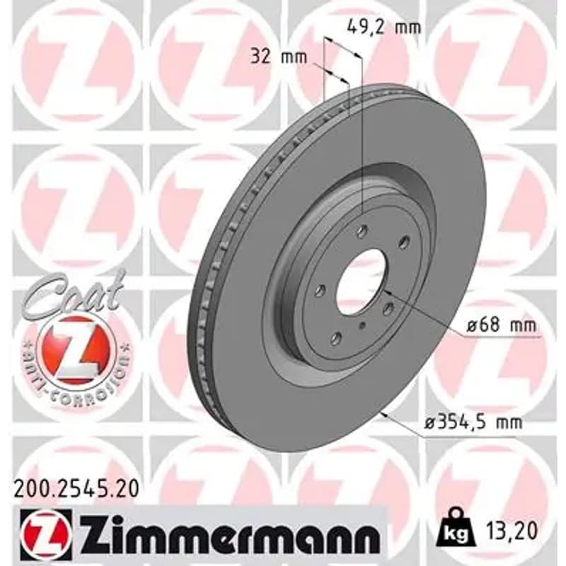 ZIMMERMANN stabdžių diskas 200-2545-20