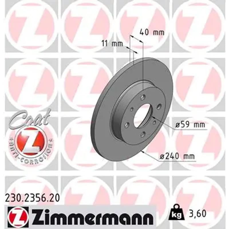 ZIMMERMANN stabdžių diskas 230-2356-20