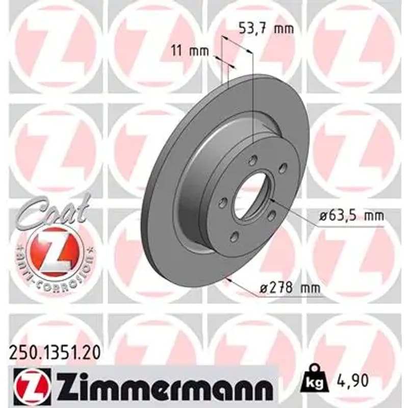 ZIMMERMANN stabdžių diskas 250-1351-20