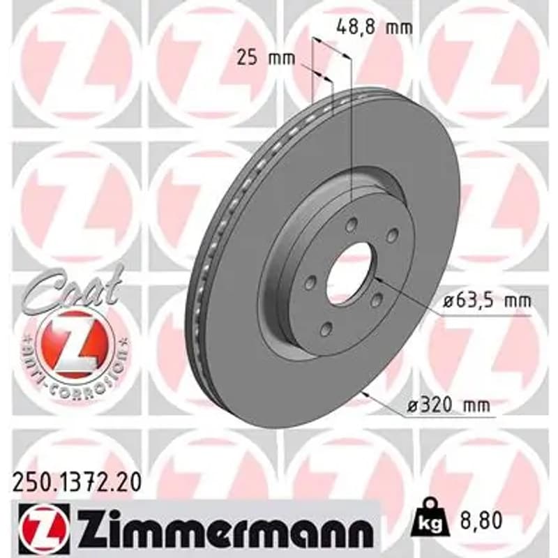 ZIMMERMANN stabdžių diskas 250-1372-20