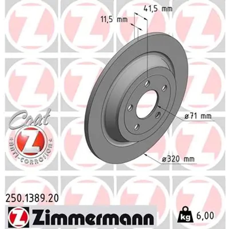 ZIMMERMANN stabdžių diskas 250-1389-20