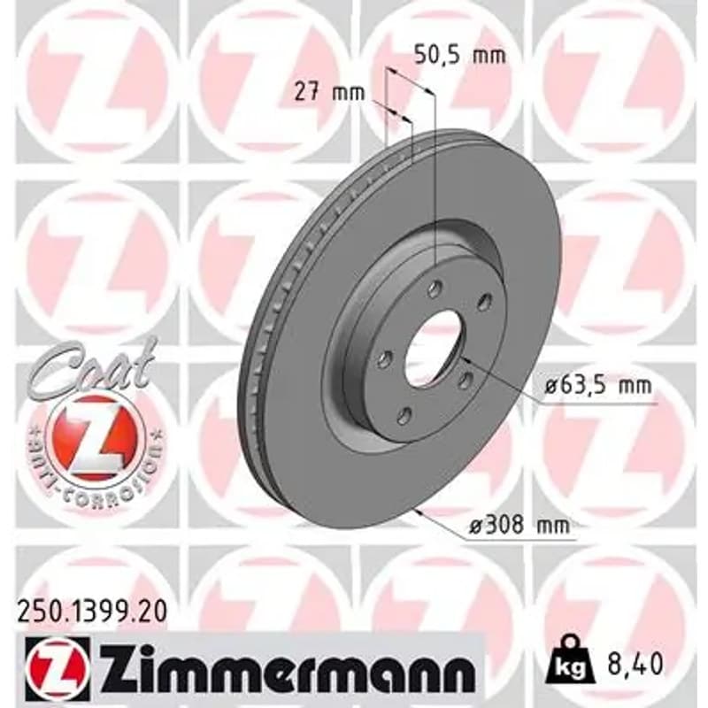 ZIMMERMANN stabdžių diskas 250-1399-20