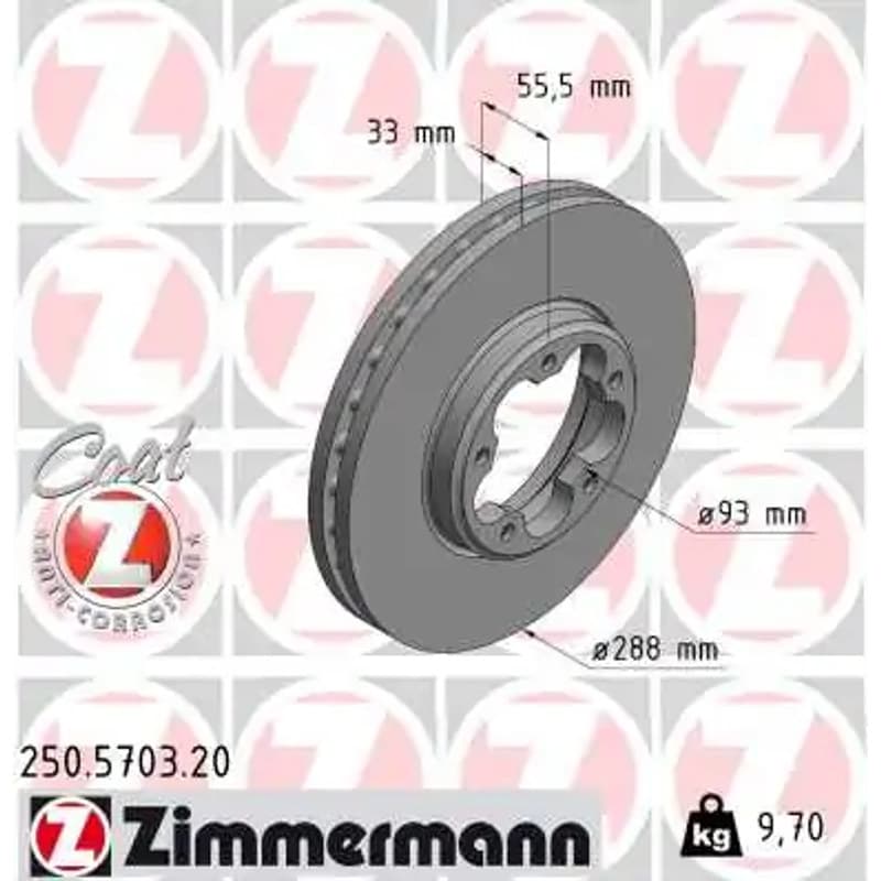 ZIMMERMANN stabdžių diskas 250-5703-20