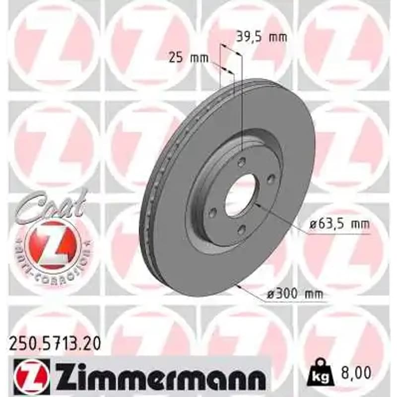 ZIMMERMANN stabdžių diskas 250-5713-20