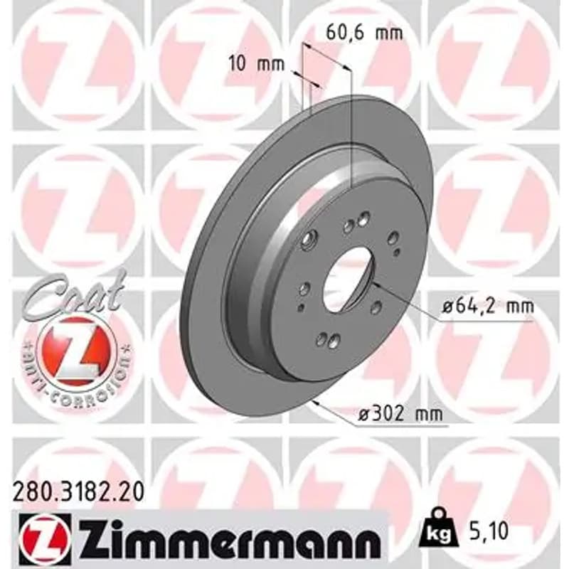 ZIMMERMANN stabdžių diskas 280-3182-20